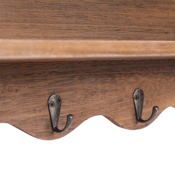 

wall mounted coat rack brown 50x10x30 cm wood living room furniture