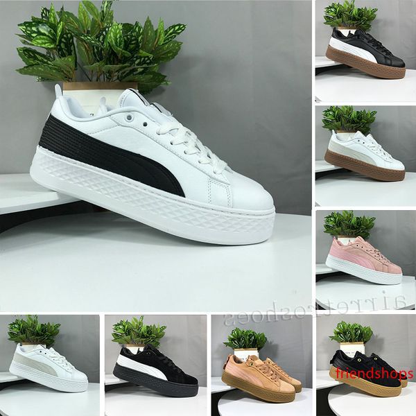 

2019 new womens rihanna riri fenty platform sd 5 creeper velvet pack burgundy black grey color brand ladies classic casual shoes 36-39