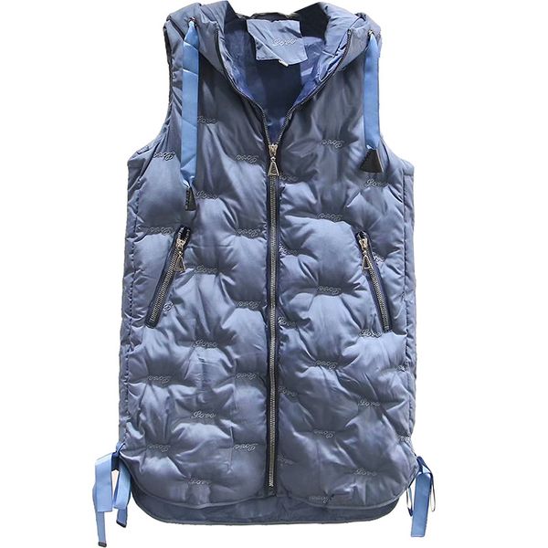 

plus size casual long vests 2019 winter clothing fashion loose embroidery warm thick filling sustans padded coats women t52-9865, Black;white