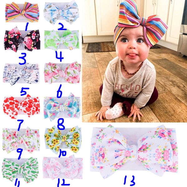 Großhandel Baby Mädchen Stirnbänder für Mädchen Bandeau Bebe Fille Baby Haarschmuck Baby Turban Bögen Neugeborenen Stirnband Headwrap