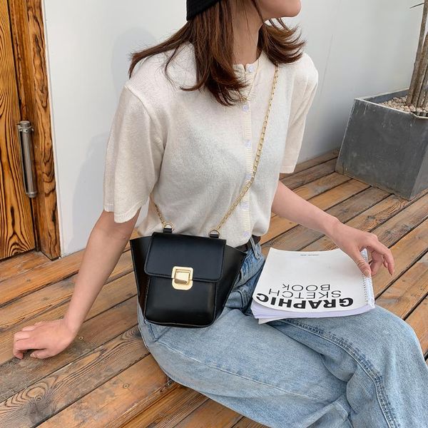 

women pu leather shoulder sling bags ladies chain crossbody purse handbag