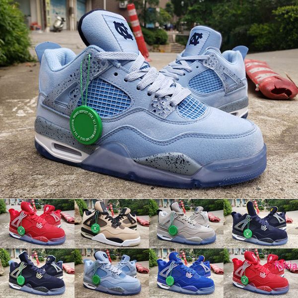 

new georgetown marquette jumpman 4 oklahoma pe florida michigan basketball shoes 4s unc powder blue cool grey silt red designer sneakers