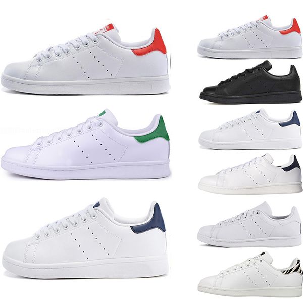 

designer fashion stan smith shoes brand mens womens casual leather sports sneakers skateboard shoes size eur 36-45, Black