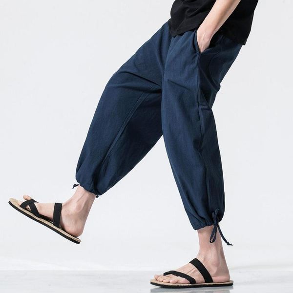 

mr-donoo ankle-length pants harem pants drawstring jogger japan style streetwear trousers big size s-5xl 2020 new, Black