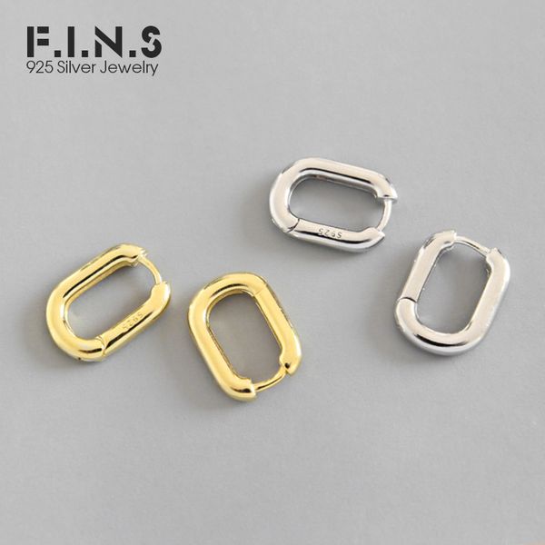 

f.i.n.s miimalism pure 925 silver earrings small hoop earrings gold color korean fashion 925 silver female fine jewelry