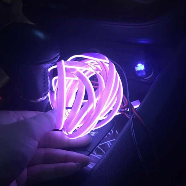 

car shape 3 meters car interior lights trim cold light 12v inverter for chery tiggo fulwin a1 a3 qq e3 e5 g5 v5/ emgrand geely