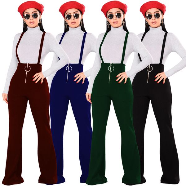 

europe and the tall waist button zipper horn legs suspenders a large number of spot0224, Black;white