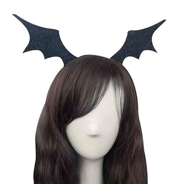 

cute women girl headbands halloween animal ears devil wings bat cosplay hairband hair band used in costume party new, Slivery;white