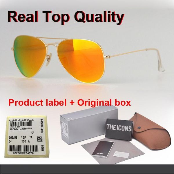 

высокое качество стеклянная линза классический пилот солнцезащитные очки мужчины женщины 58 62 мм праздничная мода солнцезащитные очки с эти, White;black