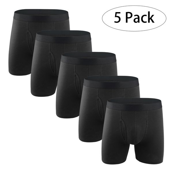 

5шт мужские трусы comfy трусы спорт удлиняет ice sexy низкой талией нижнее белье дышащий боксер трусы шорты для бега антиизносные