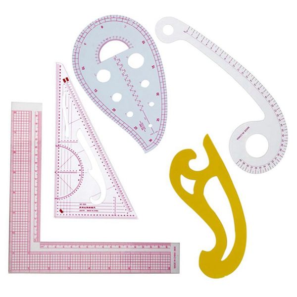 

5 стилей пластиковая французская кривая метрическая швейная линейка набор мер портной линейка набор градуировочных кривых инструменты для из, Black