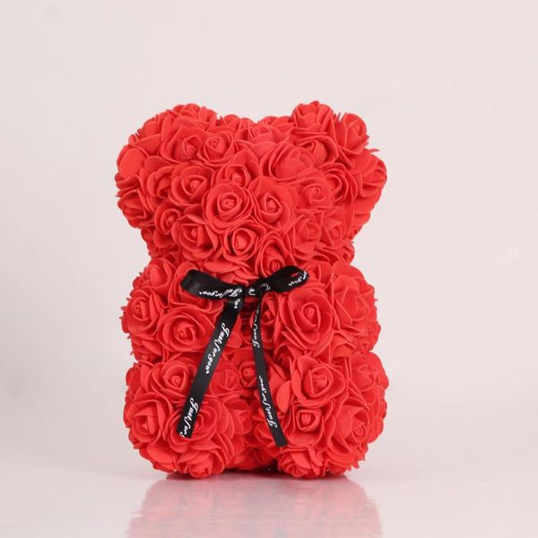 

valentine's day birthday gift simulation rose bear cuddle bear manufacturer direct sale 25cmpe flower cub wedding