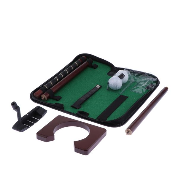 

portable golf putter gift set office indoor home travel golf toys with case