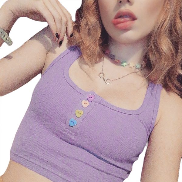 

новый продукт короткий и тонкий, девушка тонкий вязать жилет с красочными кнопками и фиолетовой блузкой, White