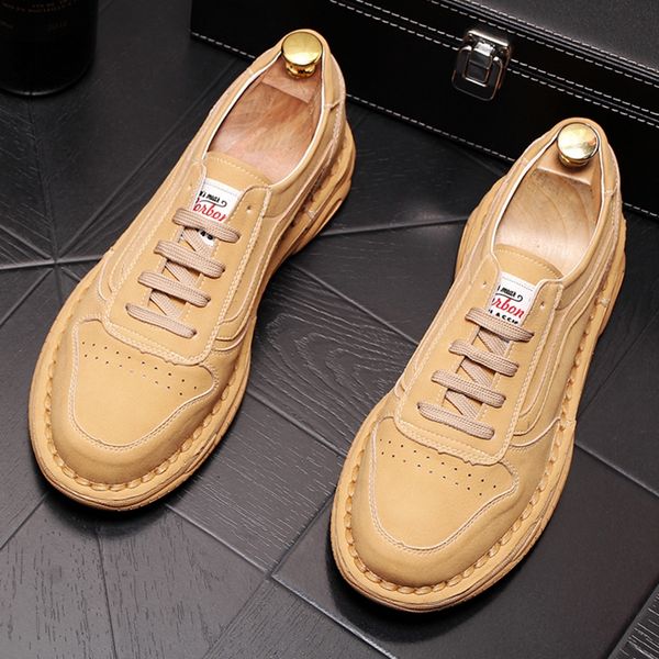 

cuddlyiipanda new men fashion casual loafers spring autumn breathable oxfords shoes male lace up comfortable leisure sneakers, Black