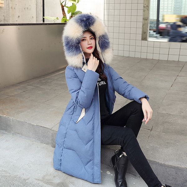 

women winter warm hooded thick faux fur warm slim jacket long overcoat coat outwear with a hood large faux fur collar, Tan;black