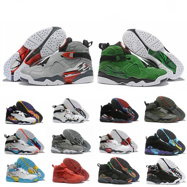 

2020 8s mens basketball shoes 8 valentines day white aqua three peat chrome tinker south beach mens athletic sports sneakers us 7-13