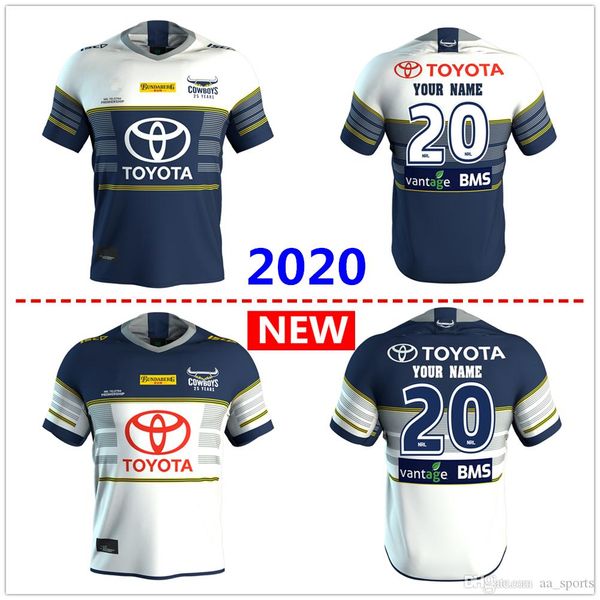 

пользовательские имя и номер австралия 2020 северный квинсленд ковбой главная регби джерси лига рубашка ковбои регби майки рубашки-3xl, Black