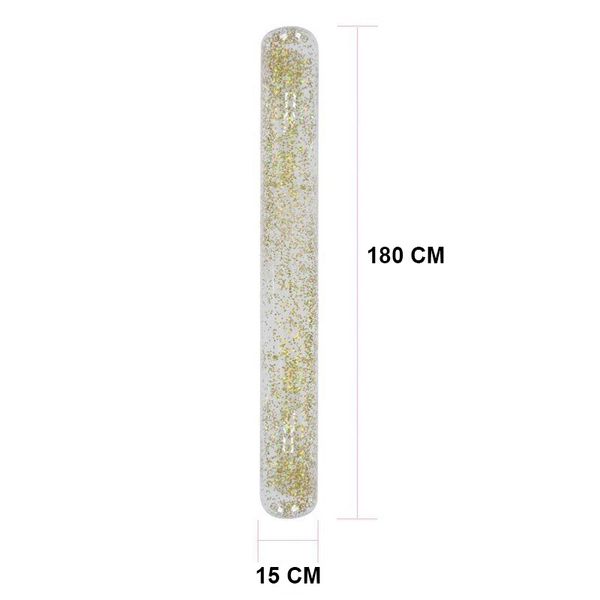 

180cm holographic glitter giant swimming pool float sparkly super noodle inflatable pool rafts stick beach party buoy