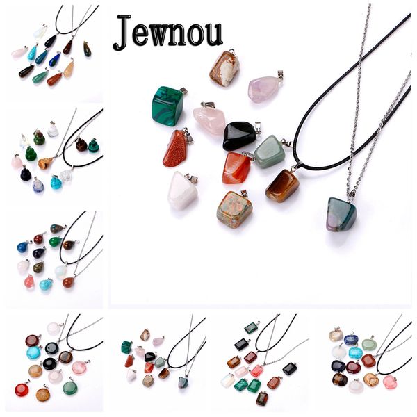 

jewnou сердце gemstone подвеска любит шарм ожерелье нефрита камень rope цепь природных кристаллы кулоны изготовление ювелирных изделия аксес, Blue;slivery