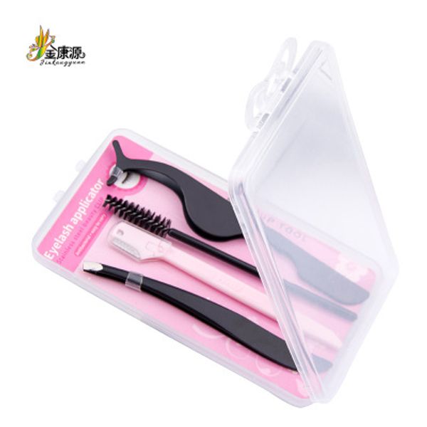 

wholesale stainless steel beauty tools 4piece/set eyelash tweezers eyebrow set beauty tools eyebrow knife set+eub