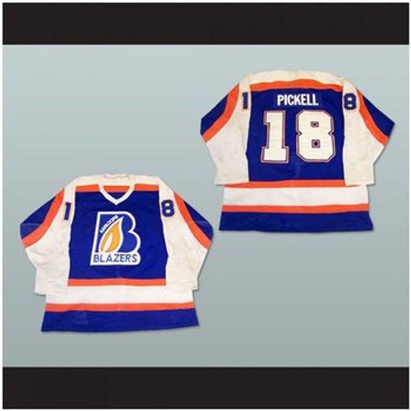 

Custom XS-5XL Kamloops Blazers Doug Pickell 18 Hockey Jersey Stitch Sewn Any Player or Number Free Shipping