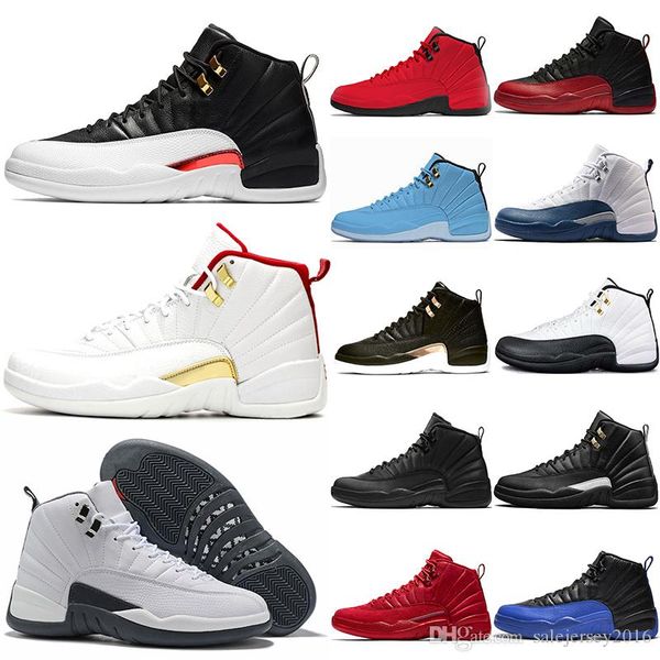 

2020 12 designer shoes 12s men basketball shoes midnight black flu game mens trainer athletic sport sneaker ing