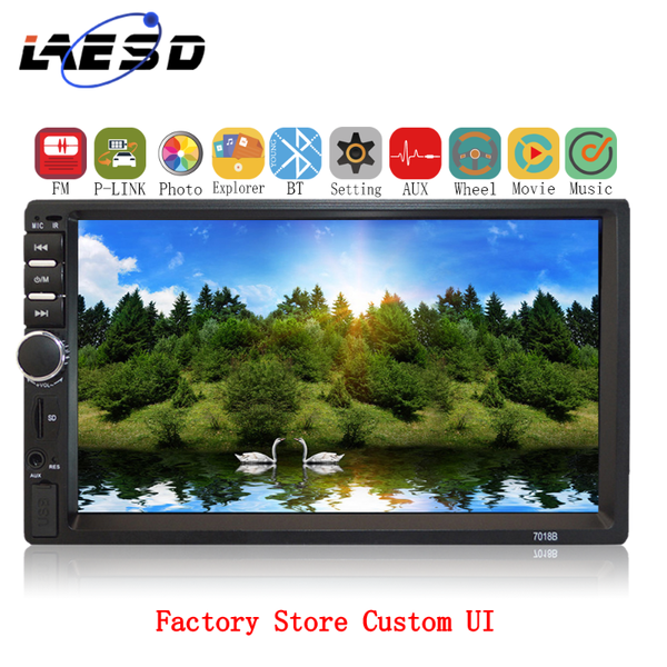 

laesd 2 din car radio 7" autoradio hd universal mp5 player touch screen stereo bluetooth fm iso power sd usb focus 2 car dvd