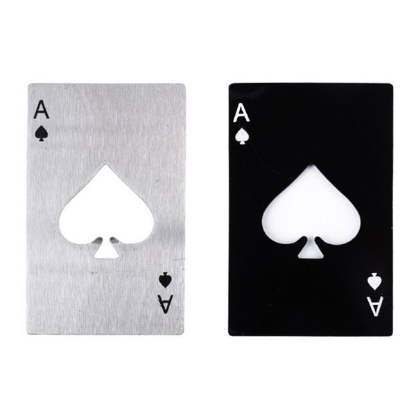 

poker credict card bottle opener spade a playing card bottle opener stainless steel silver black color