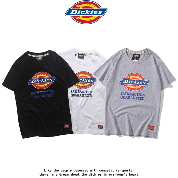 

dickies women mens designer t shirts fashion short sleeve loose tshirt alphabet printing mens tee couples wear
