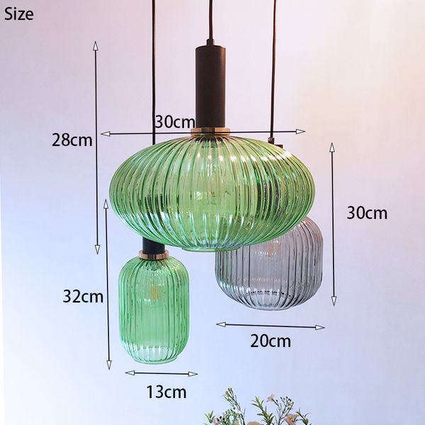 

nordic restaurant pendant lights gray/green/cognac glass modern hanging lamp bedroom living room kitchen suspension luminaire