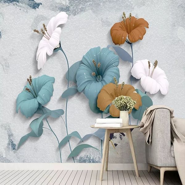 

custom large mural 3d wallpaper modern fashion creative flower abstract luxury chinese style room wall decor deep 5d embossed