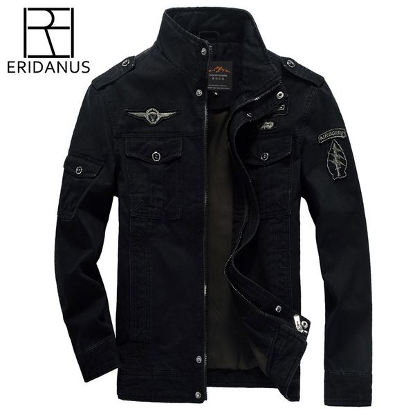

eridanus 2017 men army jackets new arrivals american style outerwear embroidery fashion man jacket m472, Black;brown