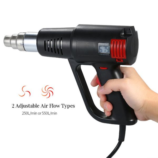 

2000w digital fast heating air gun temperature-controlled handheld heat blower industrial electric heat gun tool