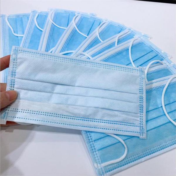 

dhl disposable mask 3-layer protective face mask mascarillas mascherine anti pm2.5 breathable facial dust mask in stock ship in 24hrs