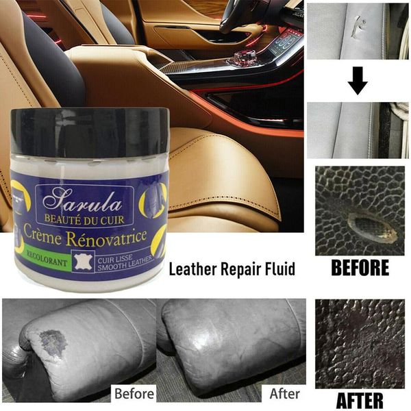 

leather repair filler compound for leather restoration cracks burns & holes automobile home sofa repair #615