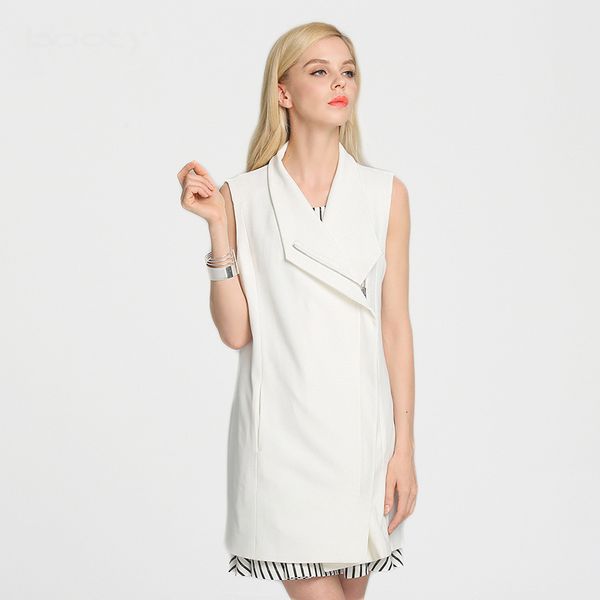 

deat] 2019 autumn winter new pattern office lady style temperament simple sleeveless v-neck long needle woven vest female at687, Black;white