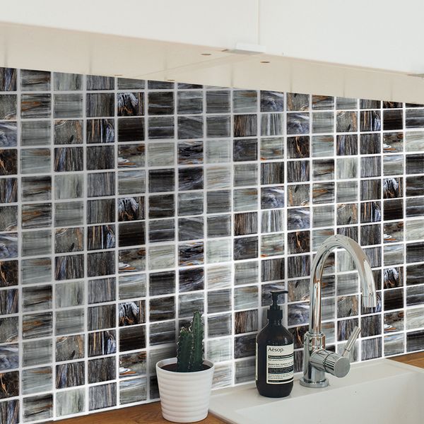 

10 pcs water-proof thickened mosaic wall stickers tile decal diy 20 x 20cm