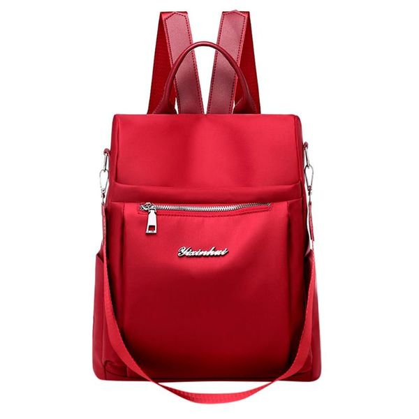 

litthing women's fashion backpack bag solid color zipper computer backpack new bolsa feminina