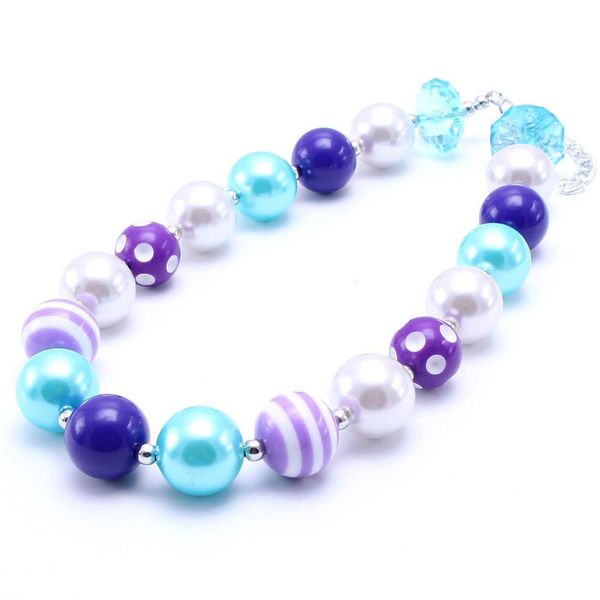 

fashion kid chunky necklace birthday party gift for toddlers girls beaded bubblegum baby kids chunky necklace jewelry, Silver