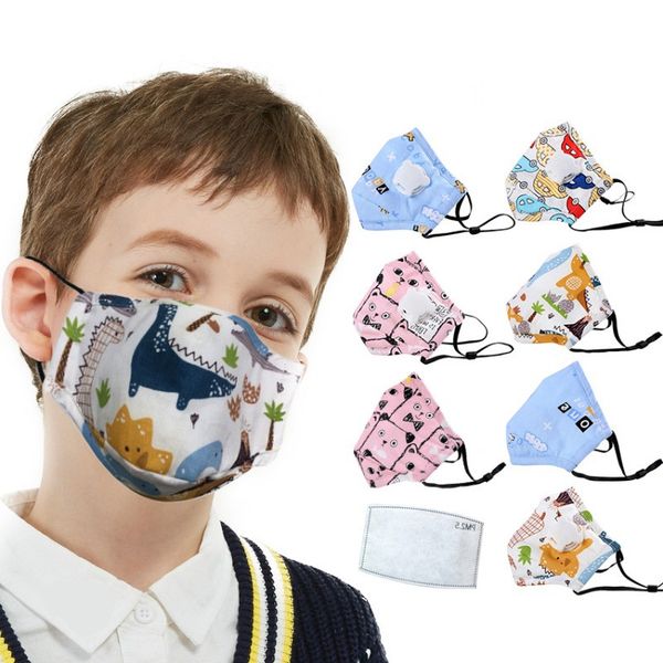 

pm2. 5 дети хлопок анти-пыль рот маска активированный уголь фильтр ветрозащитный с дыхательным клапаном лицо рот маски респиратор