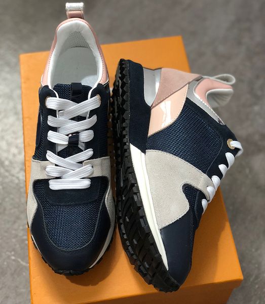 

2020 new luxury leather casual shoes women designer sneakers men shoes genuine leather fashion mixed color original box, Black