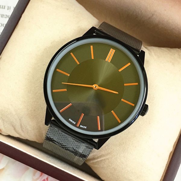 

luxury new men's wristwatch quartz stainless steel lover watch fashion silver/black woman man watch clock drop shipping, Slivery;brown