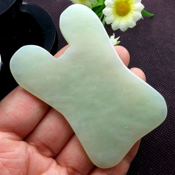 

natural jade guasha scraping massage scraper face massager acupuncture gua sha board rose quartz agate acupoint facial eye care