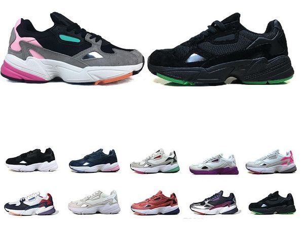 

luxury designer falcon w running shoes for women designer sneakers brand fashion falcon shoes trainers jogging des chaussures schuhe 36-45, Black
