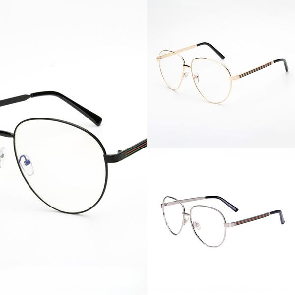 

kris wu frame metal anti-blue-ray plain myopia mirror glasses oversized myopia eyeglasses fixing device, Silver