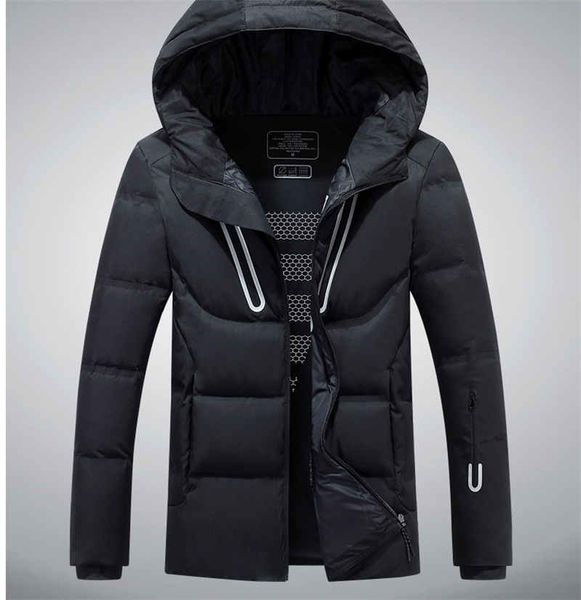 

2018 человек свободного покроя пуховик верхняя одежда мужские теплые куртки мужчины зима с капюшоном на открытом воздухе утка пуховик класси, Black