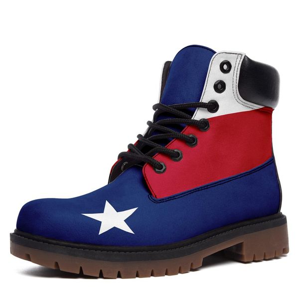 

timber land shoes high-boots men snow boots customized printed america flag women leisure shoes winter casual, Black