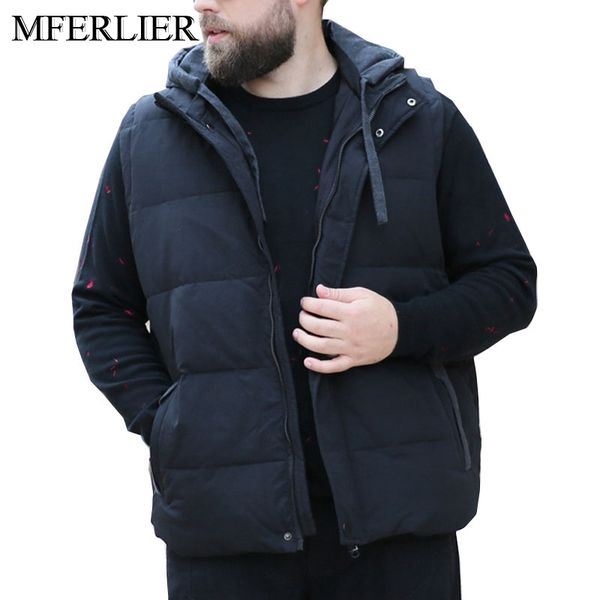 

autumn winter jackets men plus size 5xl 6xl 7xl 8xl 9xl 10xl bust 170cm warm down jackets for cold weather wear, Black