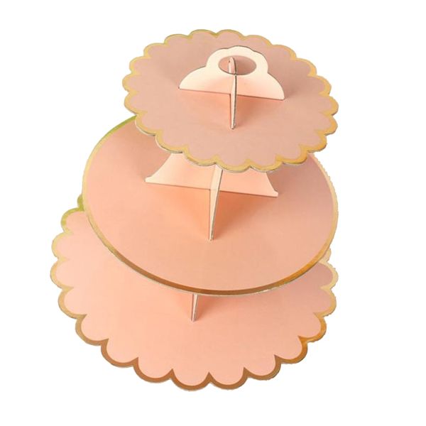 

3 tier cardboard afternoon tea cupcake cake stand birthday party 4 colors
